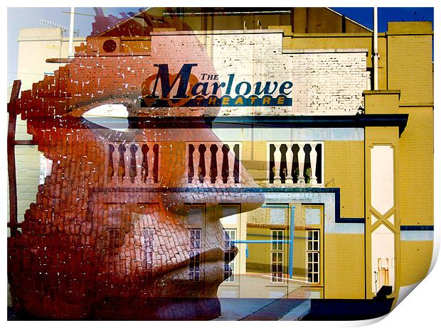 The Marlowe Theatre, Canterbury Print by val butcher