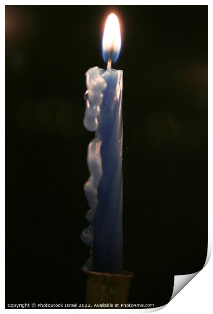Burning candle Print by PhotoStock Israel