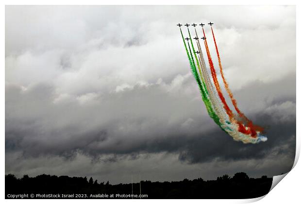  Frecce Tricolori  Print by PhotoStock Israel