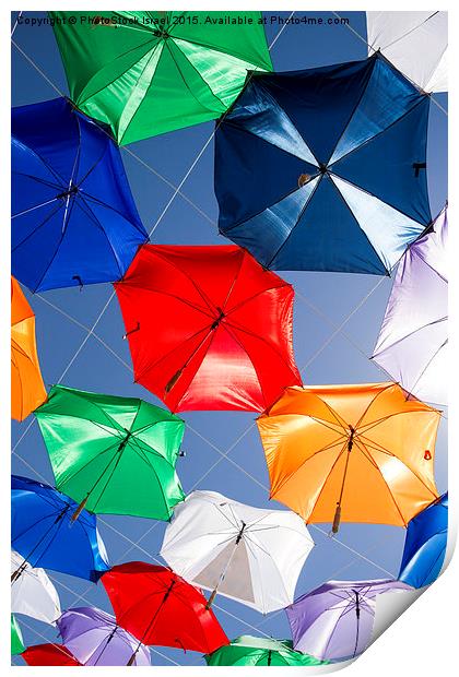 Colourful umbrellas  Print by PhotoStock Israel