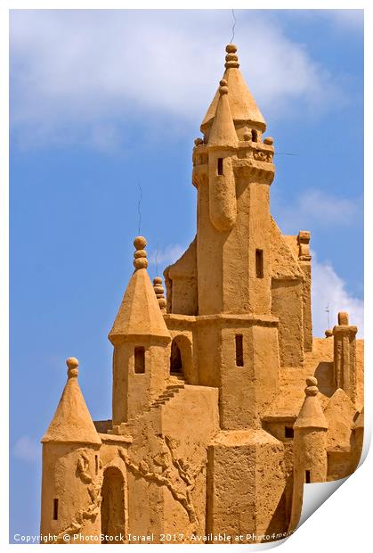 Sand sculpture Haifa Print by PhotoStock Israel