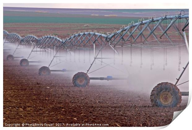 Field irrigation, Israel Print by PhotoStock Israel