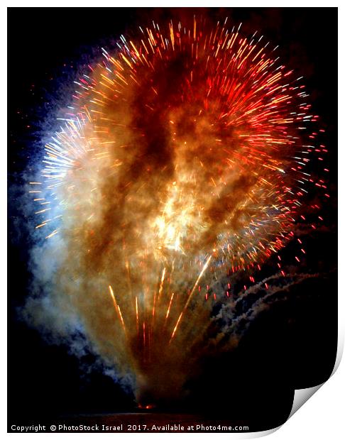 Fireworks display Print by PhotoStock Israel