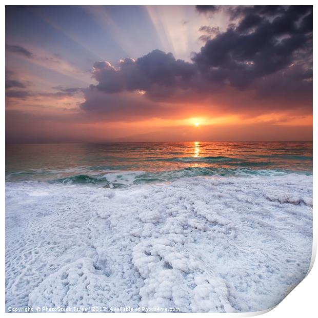Sunrise over the Dead Sea, Israel  Print by PhotoStock Israel