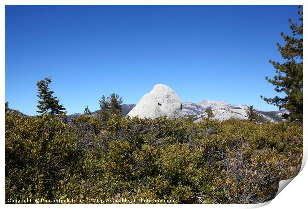 Half Dome rock at Yosemite national Park Print by PhotoStock Israel
