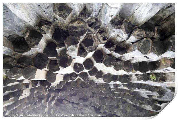 Basalt Rock columns formations Print by PhotoStock Israel