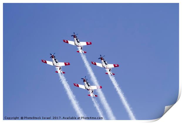IAF Acrobatic team Print by PhotoStock Israel