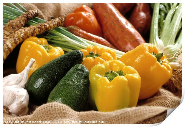  an assortment of vegetable Print by PhotoStock Israel