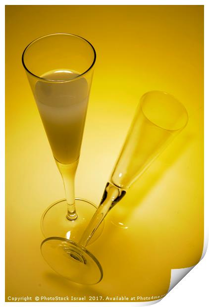 An elegant glass of grapefruit juice Print by PhotoStock Israel