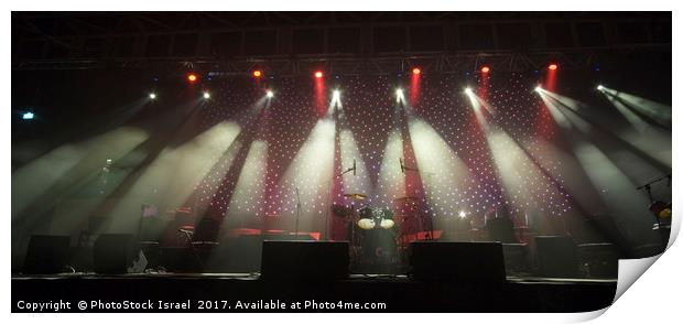 Coloured stage lights Print by PhotoStock Israel