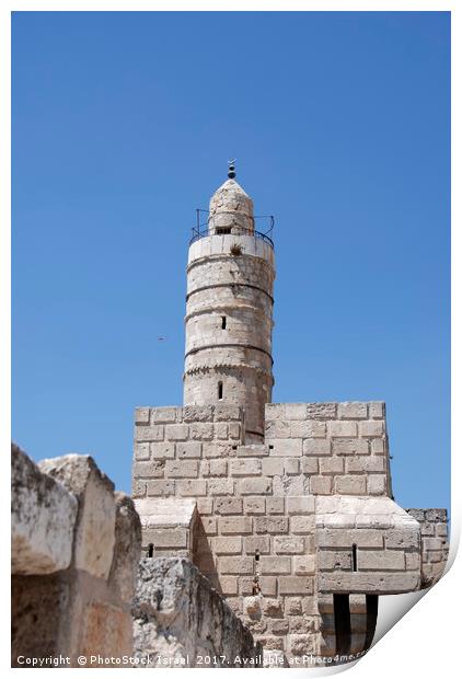 Israel, Jerusalem, old city "Tower of David" Print by PhotoStock Israel