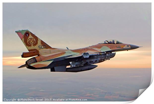 IAF F16I Fighter jet Print by PhotoStock Israel