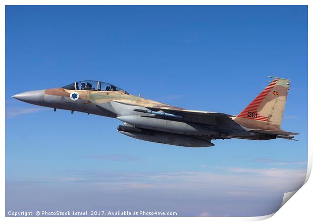 IAF Fighter jet F-15I in flight Print by PhotoStock Israel