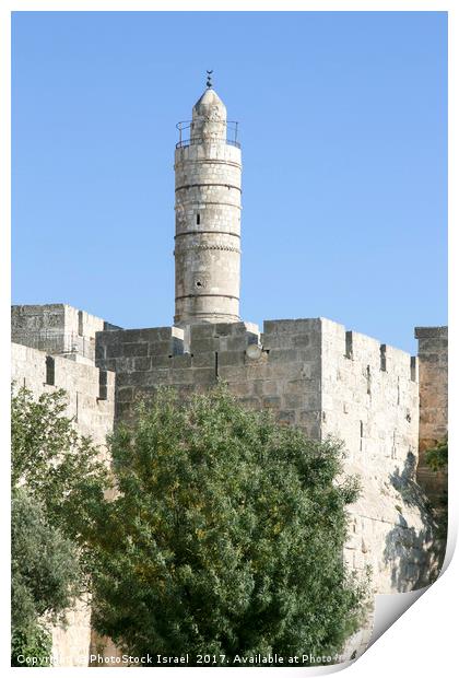 Israel, Jerusalem, The tower of David Print by PhotoStock Israel