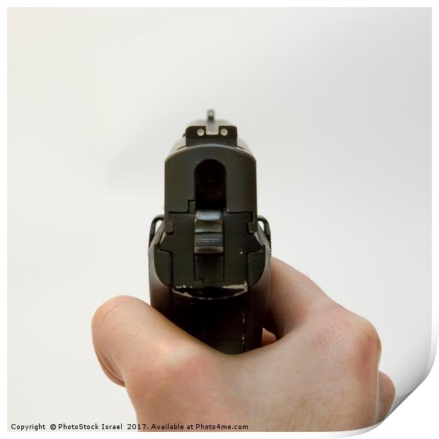 9mm hand gun Print by PhotoStock Israel