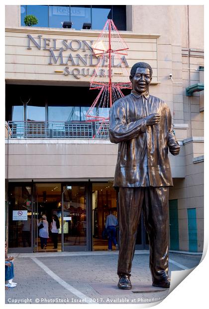 Statue of Nelson Mandela Print by PhotoStock Israel
