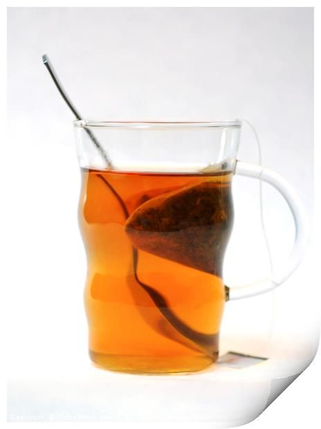 Glass cup of tea Print by PhotoStock Israel