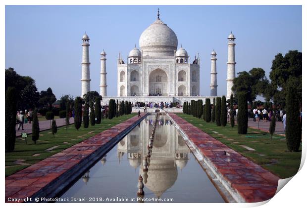 Taj Mahal landmark Print by PhotoStock Israel
