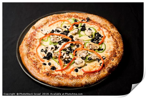 Freshly baked Pizza Print by PhotoStock Israel