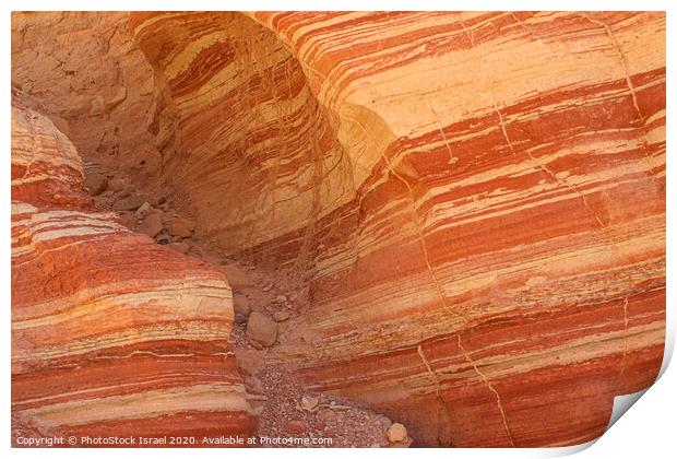 Geology layers in the rock Print by PhotoStock Israel