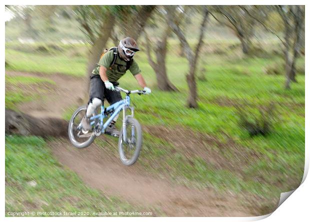 Mountain Bikers  Print by PhotoStock Israel