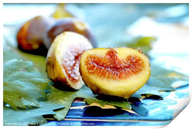 Fresh ripe figs on  Print by PhotoStock Israel
