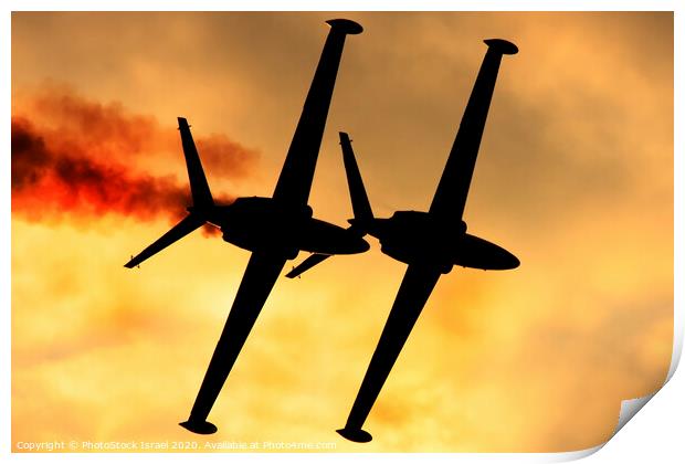 IAF Fouga Magister aerobatics display Print by PhotoStock Israel