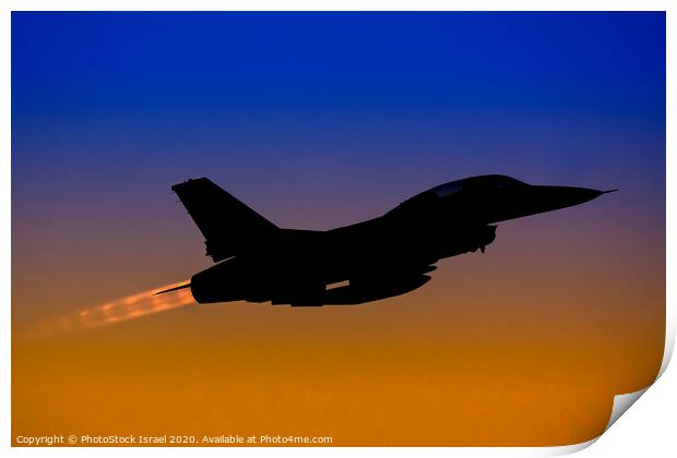  IAF F-16B Fighter jet Print by PhotoStock Israel