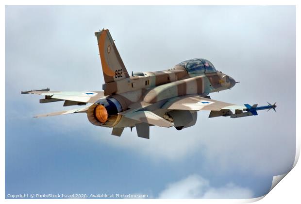  IAF F-16I Fighter jet Print by PhotoStock Israel