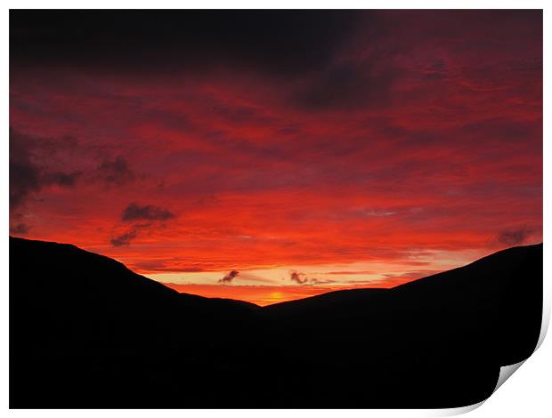 Sunset In Glen Isla Print by James Lamont