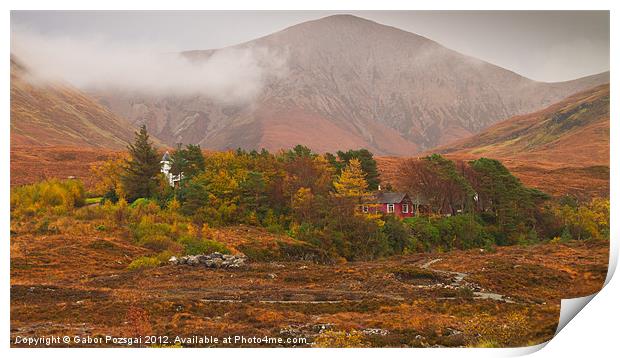Autumn colors at Sligachan, Scotland Print by Gabor Pozsgai