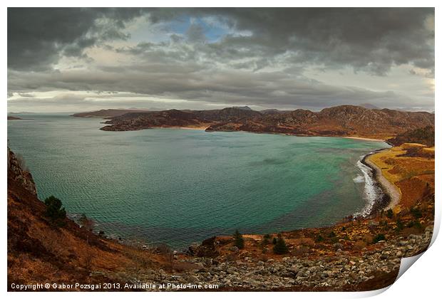View at the Gruinard Bay, Scotland Print by Gabor Pozsgai