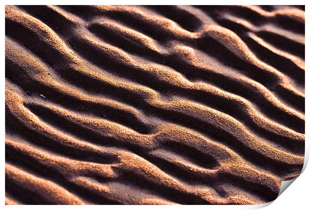 Sand patterns Print by Gabor Pozsgai