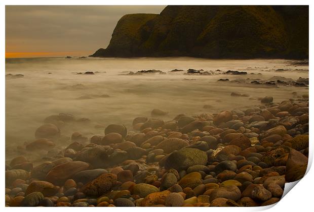 Dawn at Stonehaven Print by Gabor Pozsgai