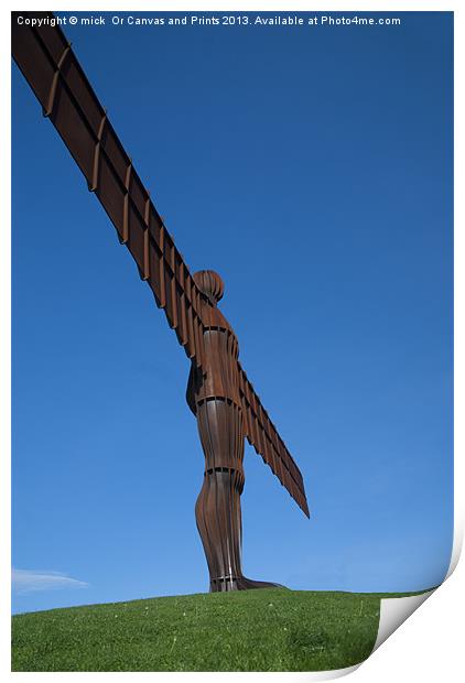 Angel of the North Print by mick gibbons