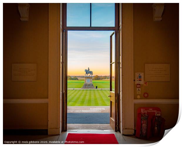 Through the door Stowe School Print by mick gibbons