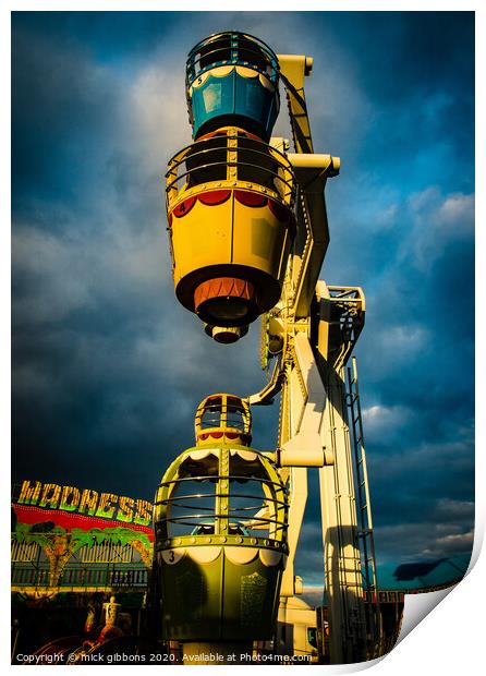 Abandoned Fairground  Print by mick gibbons