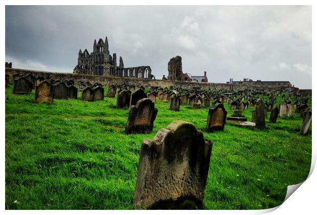 Whitby Graveyard Print by Sarah Couzens