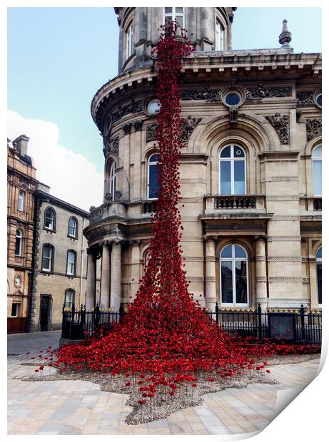 Poppies - City of Culture 2017, Hull Print by Sarah Couzens