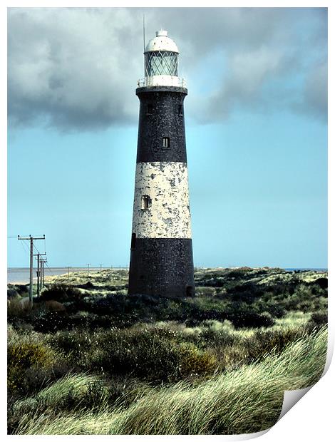 Spurn Point Lighthouse Print by Sarah Couzens