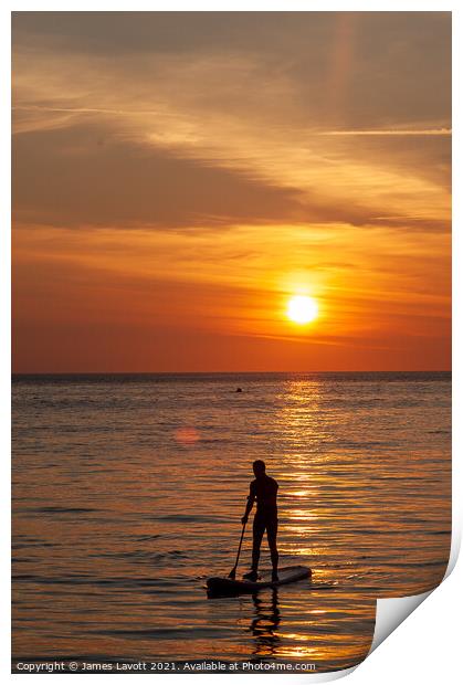 Sunset Boarder Print by James Lavott
