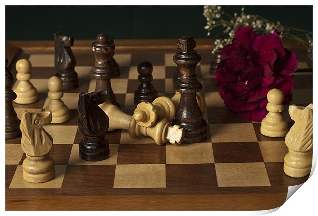 Chess Conflict I Print by James Lavott