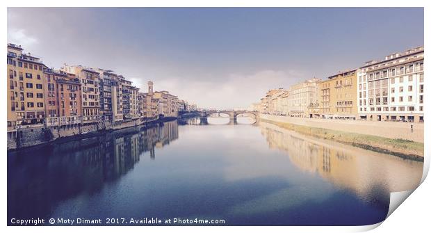 Arno River, Florence  Print by Moty Dimant