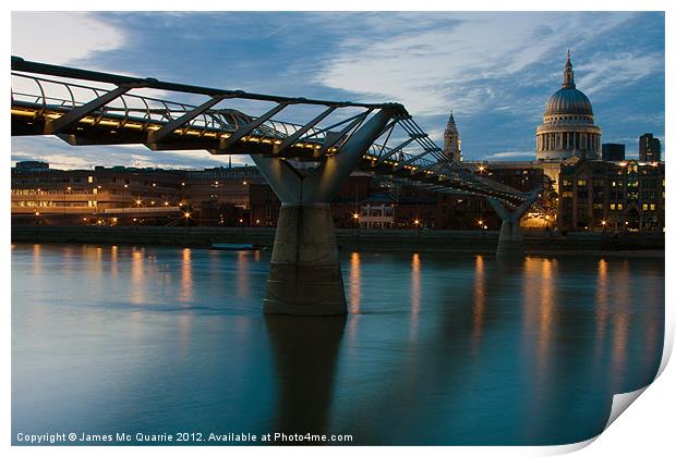 Bridge to St Pauls Print by James Mc Quarrie