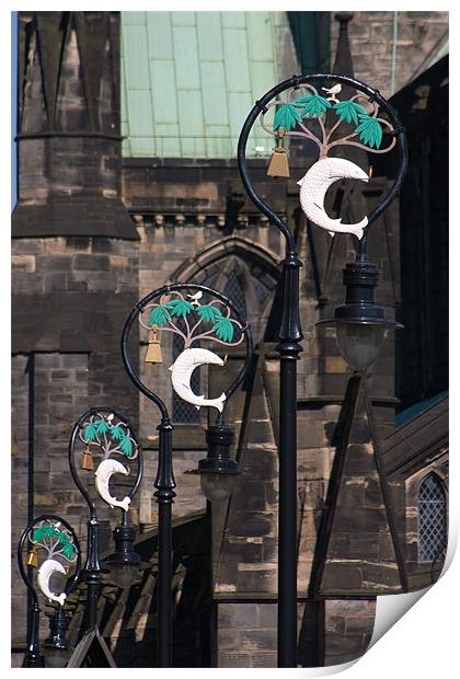 Glasgow lamps Print by James Mc Quarrie