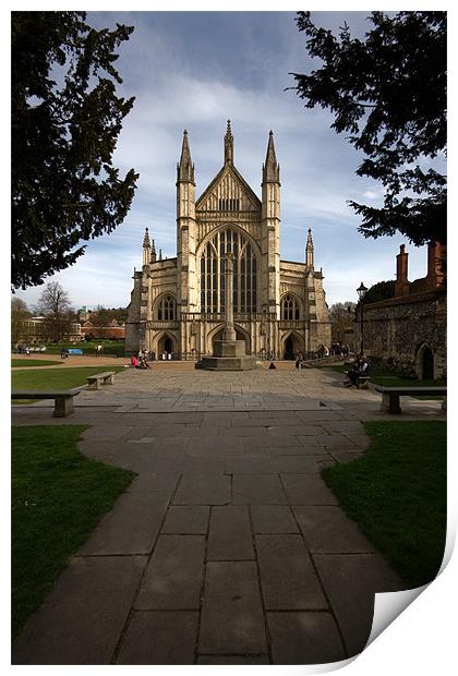 Winchester Cathedral Print by James Mc Quarrie