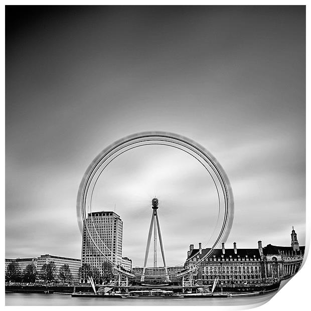 The London Eye part II Print by Sebastian Wuttke