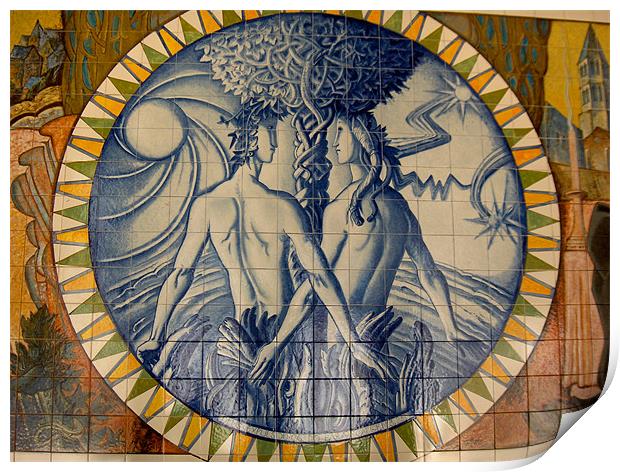 Adam and Eve Print by Luis Lajas