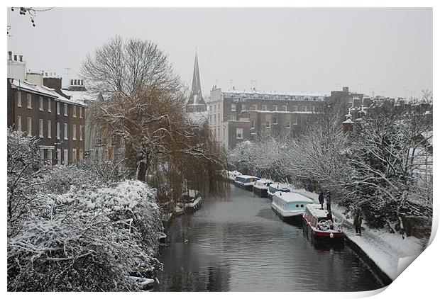 The Regents Canal, Primrose Hill Print by Liam Kearney