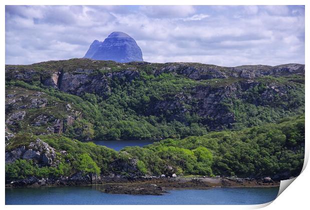 Suilven from Baddidarach Lochinver Print by Jacqi Elmslie